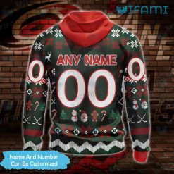 Carolina Hurricanes Hoodie 3D Christmas Pattern Custom Carolina Hurricanes Present