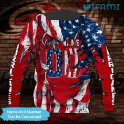 Carolina Hurricanes Hoodie 3D Demon USA Flag Custom Carolina Hurricanes Present