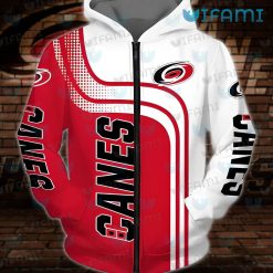 Carolina Hurricanes Hoodie 3D Dot Pattern Carolina Hurricanes Zipper