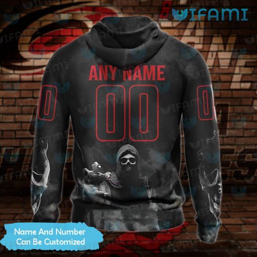 Carolina Hurricanes Hoodie 3D Grim Reaper Custom Carolina Hurricanes Gift