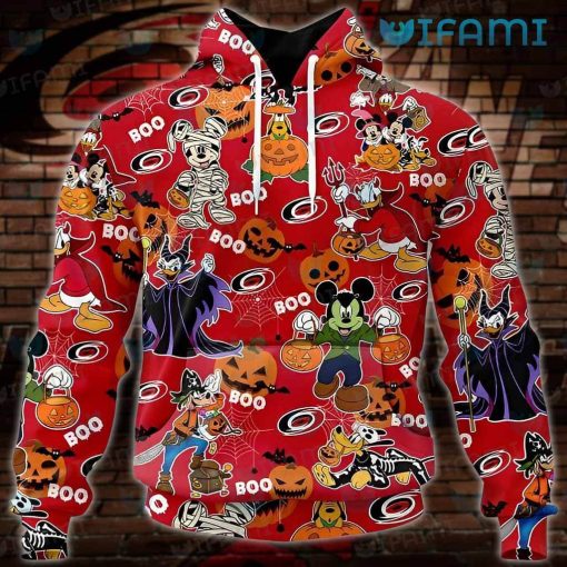 Carolina Hurricanes Hoodie 3D Halloween Mickey Friends Carolina Hurricanes Gift