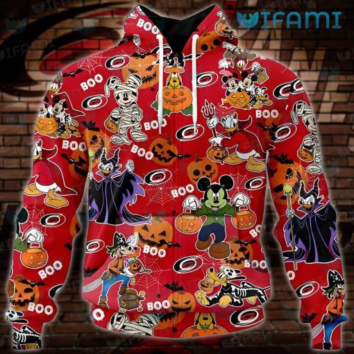 Carolina Hurricanes Hoodie 3D Halloween Mickey Friends Carolina Hurricanes Gift