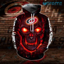 Carolina Hurricanes Hoodie 3D Skeleton Surfing Custom Carolina Hurricanes Gift