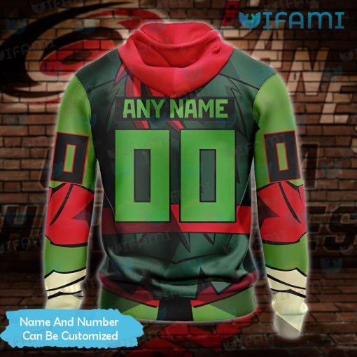 Carolina Hurricanes Hoodie 3D Ninja Turtles Design Custom Carolina Hurricanes Gift