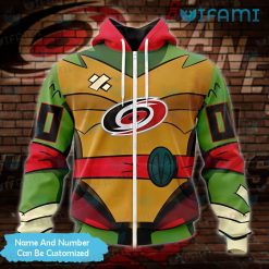 Carolina Hurricanes Hoodie 3D Ninja Turtles Design Custom Carolina Hurricanes Zipper