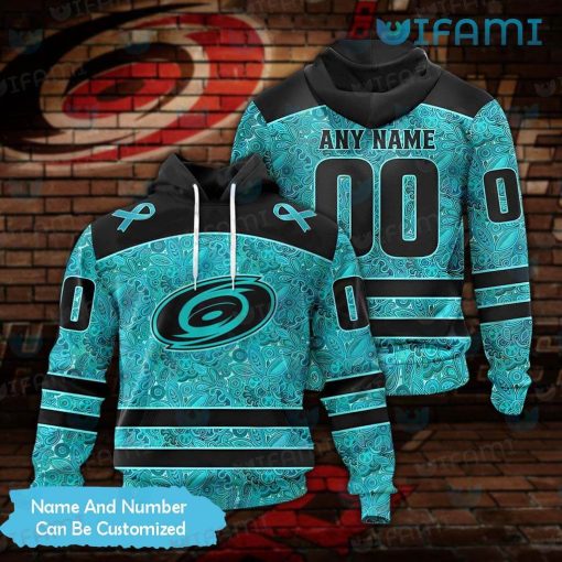 Carolina Hurricanes Hoodie 3D Ovarian Cancer Custom Carolina Hurricanes Gift