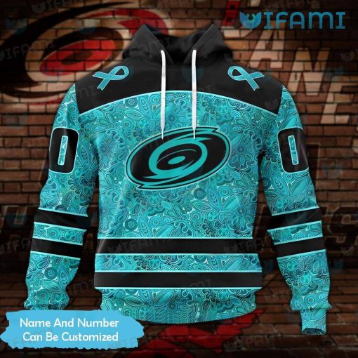 Carolina Hurricanes Hoodie 3D Ovarian Cancer Custom Carolina Hurricanes Gift