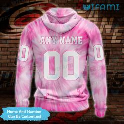 Carolina Hurricanes Hoodie 3D Pink Tie Dye Breast Cancer Custom Carolina Hurricanes Gift