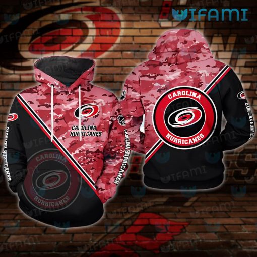 Carolina Hurricanes Hoodie 3D Red Camo Logo Carolina Hurricanes Gift