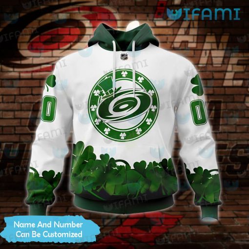 Carolina Hurricanes Hoodie 3D Shamrock St Patrick’s Day Custom Carolina Hurricanes Gift