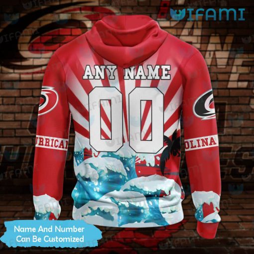 Carolina Hurricanes Hoodie 3D Skeleton Surfing Custom Carolina Hurricanes Gift