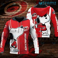 Carolina Hurricanes Hoodie 3D Snoopy Kiss Logo Carolina Hurricanes Gift