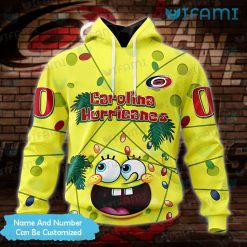 Carolina Hurricanes Hoodie 3D SpongeBob Lights Custom Carolina Hurricanes Gift