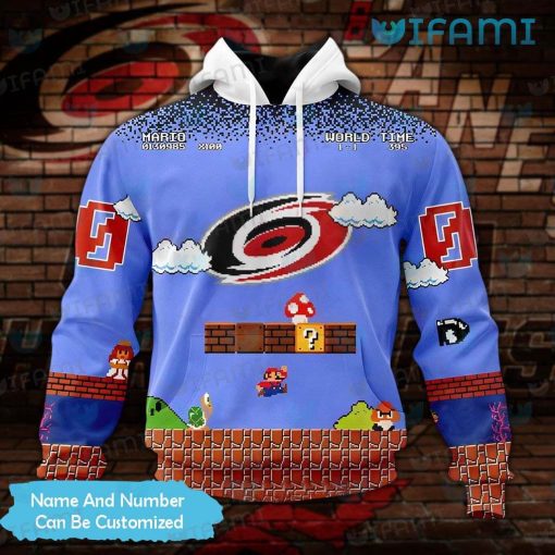 Carolina Hurricanes Hoodie 3D Super Mario Game Custom Carolina Hurricanes Gift