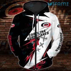 Carolina Hurricanes Hoodie 3D Thunder Design Carolina Hurricanes Zipper