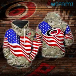 Carolina Hurricanes Hoodie 3D USA Flag Camo Carolina Hurricanes Gift