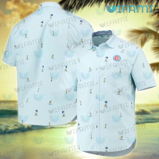 Chicago Cubs Hawaiian Shirt Hula Girl Coconut Tree Cubs Gift