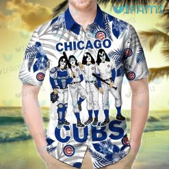 Chicago Cubs Light Blue Hibiscus Banana Leaf Navy Background 3D Hawaiian  Shirt Gift For Fans - Freedomdesign