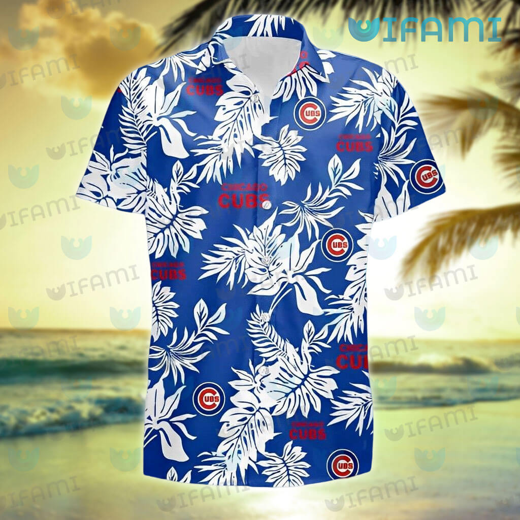 Chicago Cubs Hawaiian Shirt White Hibiscus Leaf Cubs Gift - Personalized  Gifts: Family, Sports, Occasions, Trending