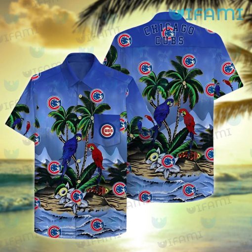 Chicago Cubs Hawaiian Shirt Parrots Couple Cubs Gift