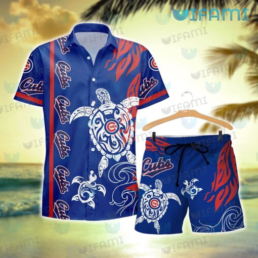 Chicago Cubs Hawaiian Shirt Turtle Pattern Cubs Gift