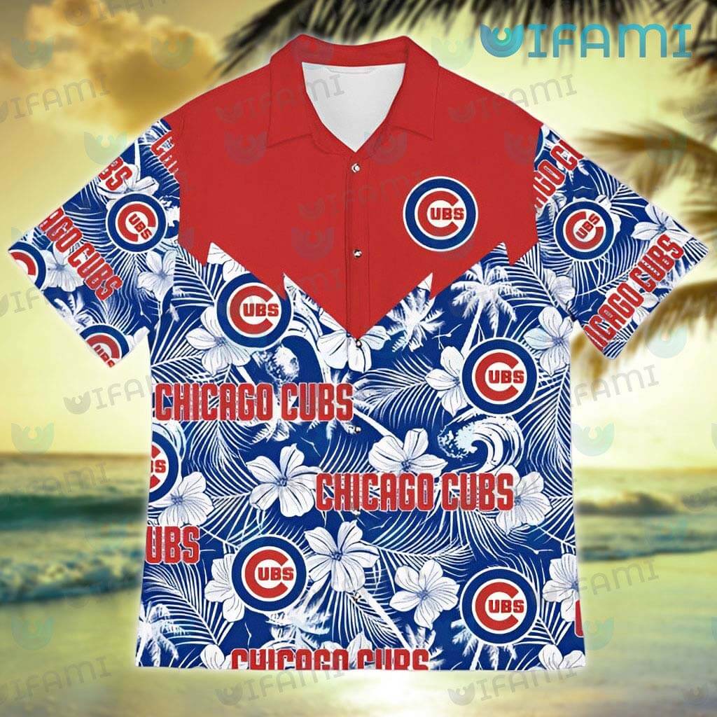 Chicago Cubs Hawaiian Shirt White Hibiscus Leaf Cubs Gift - Personalized  Gifts: Family, Sports, Occasions, Trending