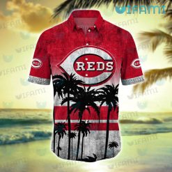 Cincinnati Reds Hawaiian Shirt Coconut Tree Cincinnati Reds Present Front