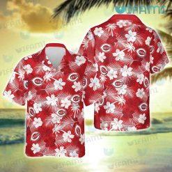 Cincinnati Reds Hawaiian Shirt Hibiscus Palm Leaves Cincinnati Reds Gift
