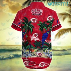 Cincinnati Reds Hawaiian Shirt Parrot Couple Tropical Sea Cincinnati Reds Present For Fans
