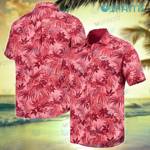 Cincinnati Reds Hawaiian Shirt Tropical Leaves Cincinnati Reds Gift