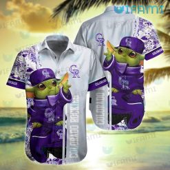 Colorado Rockies Hawaiian Shirt Baby Yoda Rockies Gift