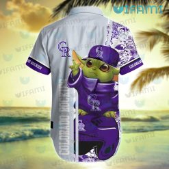 Colorado Rockies Hawaiian Shirt Baby Yoda Rockies Present For Fans