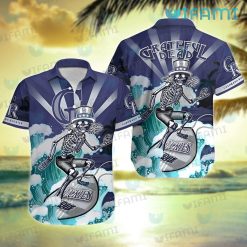 Colorado Rockies Hawaiian Shirt Grateful Dead Skeleton Surfing Rockies Gift