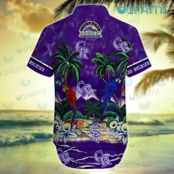 Colorado Rockies Hawaiian Shirt Parrot Couple Tropical Beach Rockies Present For Fans