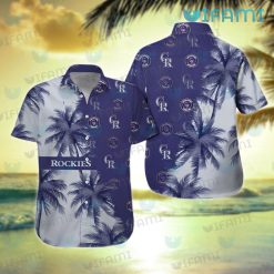 Colorado Rockies Hawaiian Shirt Tropical Tree Logo Rockies Gift
