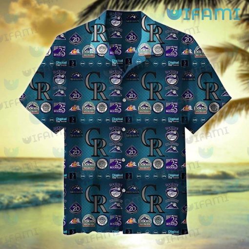 Colorado Rockies Hawaiian Shirt Typography Logo Rockies Gift