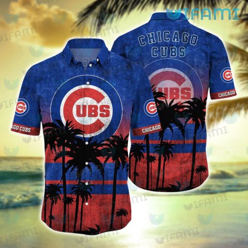 Cubs Hawaiian Shirt Coconut Tree Pattern Chicago Cubs Gift
