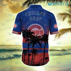 Cubs Hawaiian Shirt Coconut Tree Pattern Chicago Cubs Present Back