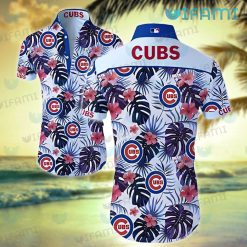 Cubs Hawaiian Shirt Hibiscus Monstera Deliciosa Chicago Cubs Gift