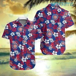 Cubs Hawaiian Shirt Hibiscus Palm Leaf Chicago Cubs Gift
