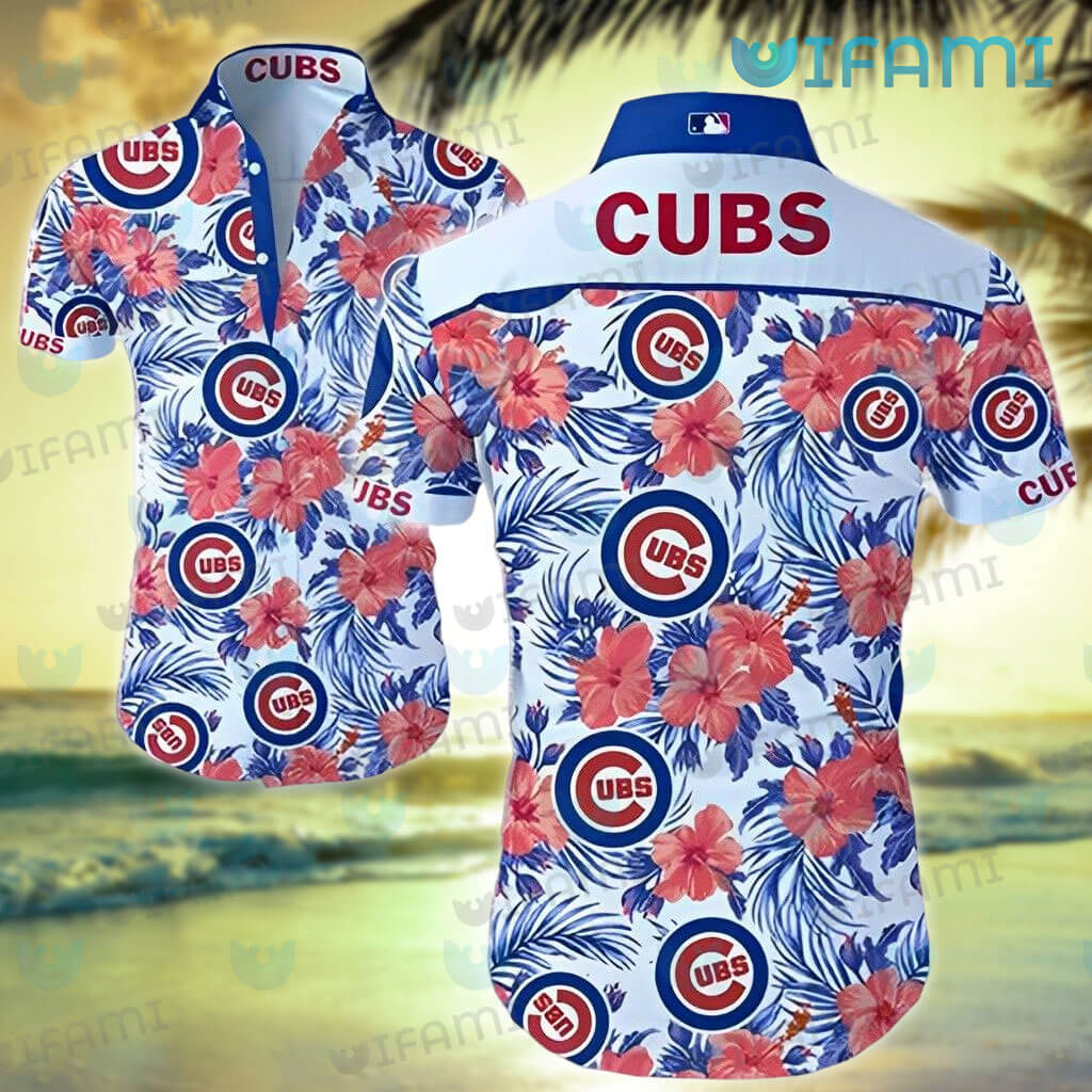 Cubs Hawaiian Shirt Hibiscus Tropical Leaves Chicago Cubs Gift -  Personalized Gifts: Family, Sports, Occasions, Trending