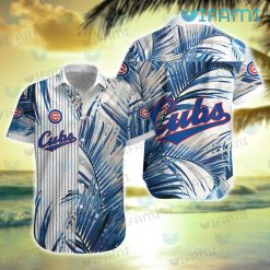 Cubs Hawaiian Shirt Large Palm Leaves Chicago Cubs Gift