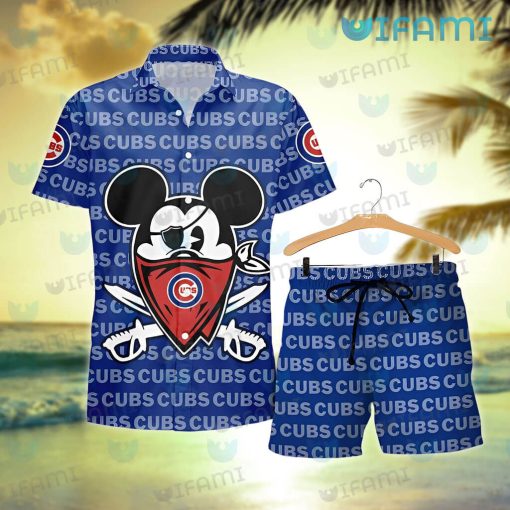 Cubs Hawaiian Shirt Mickey Mouse Pirate Chicago Cubs Gift