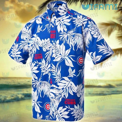 Cubs Hawaiian Shirt Palm Leaf Pattern Chicago Cubs Gift