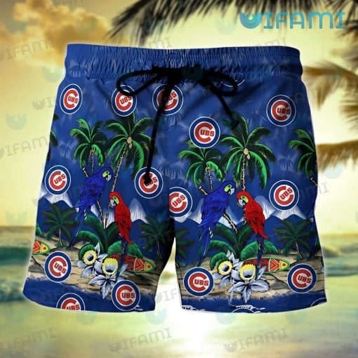 Cubs Hawaiian Shirt Parrots Tropical Sea Chicago Cubs Gift