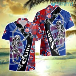Cubs Hawaiian Shirt Skeleton Dancing Chicago Cubs Gift