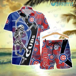 Cubs Hawaiian Shirt Skeleton Dancing Chicago Cubs Present