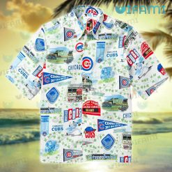 Cubs Hawaiian Shirt Tearing Through Logo Chicago Cubs Gift