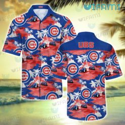 Cubs Hawaiian Shirt Tropical Island Car Chicago Cubs Gift