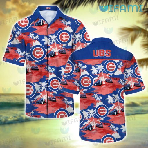 Cubs Hawaiian Shirt Tropical Island Car Chicago Cubs Gift